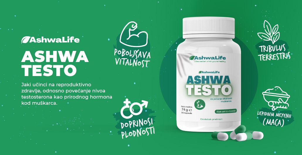 Ašvaganda kapsule za povećanje testosterona ASHWA TESTO