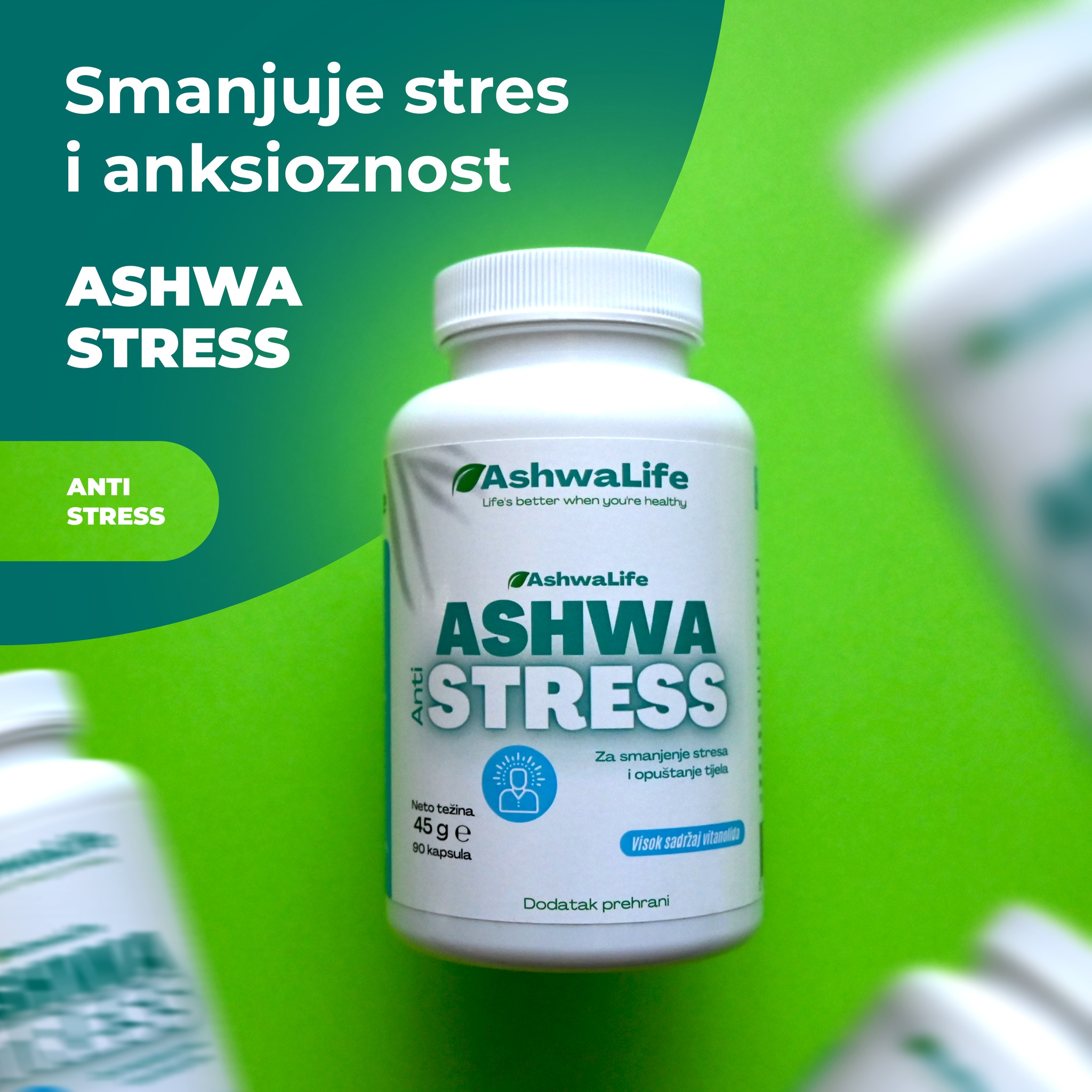 Ashwa Stress - Ašvaganda kapsule protiv stresa Ashwa Stress - Ašvaganda kapsule protiv stresa