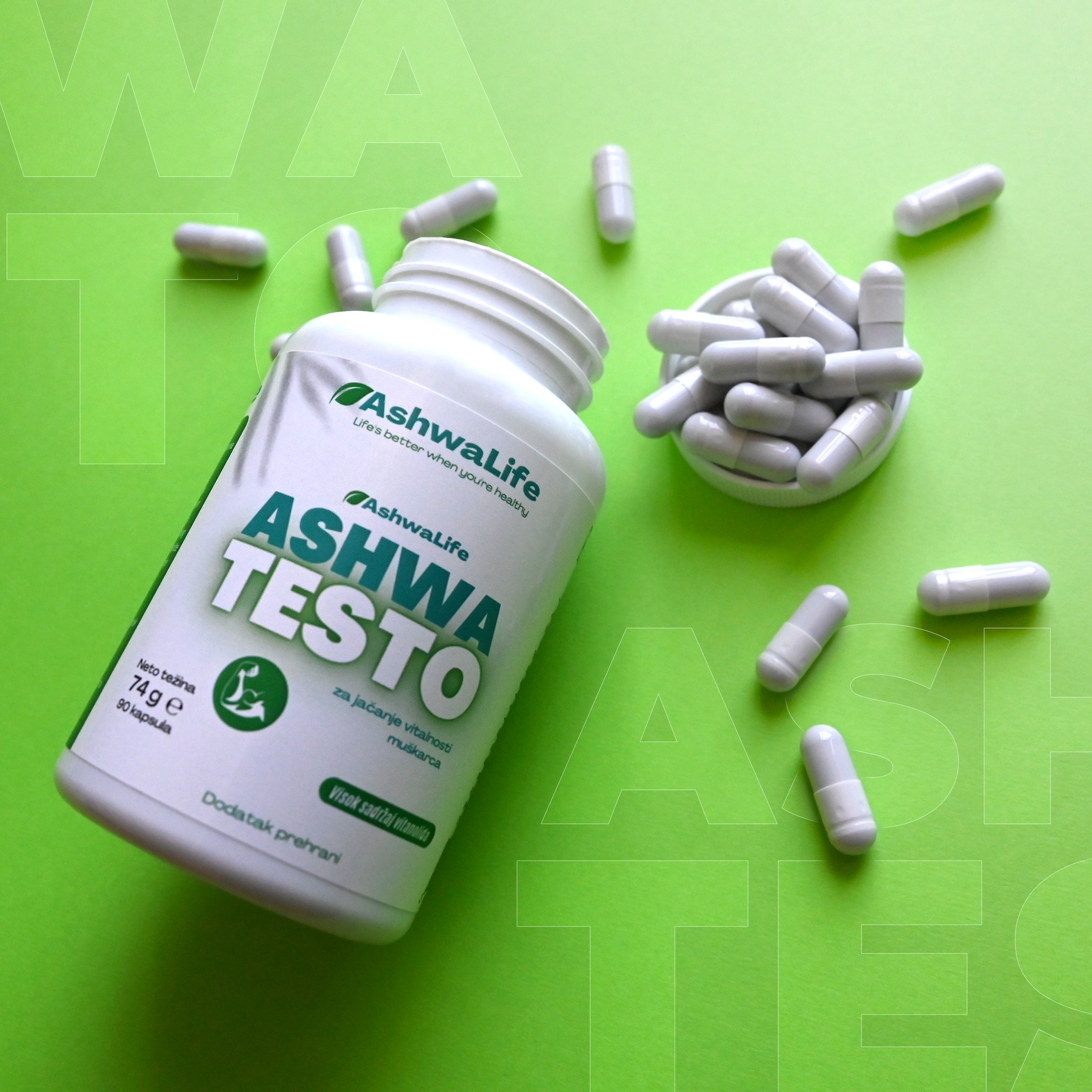 Ašvaganda kapsule za povećanje testosterona ASHWA TESTO