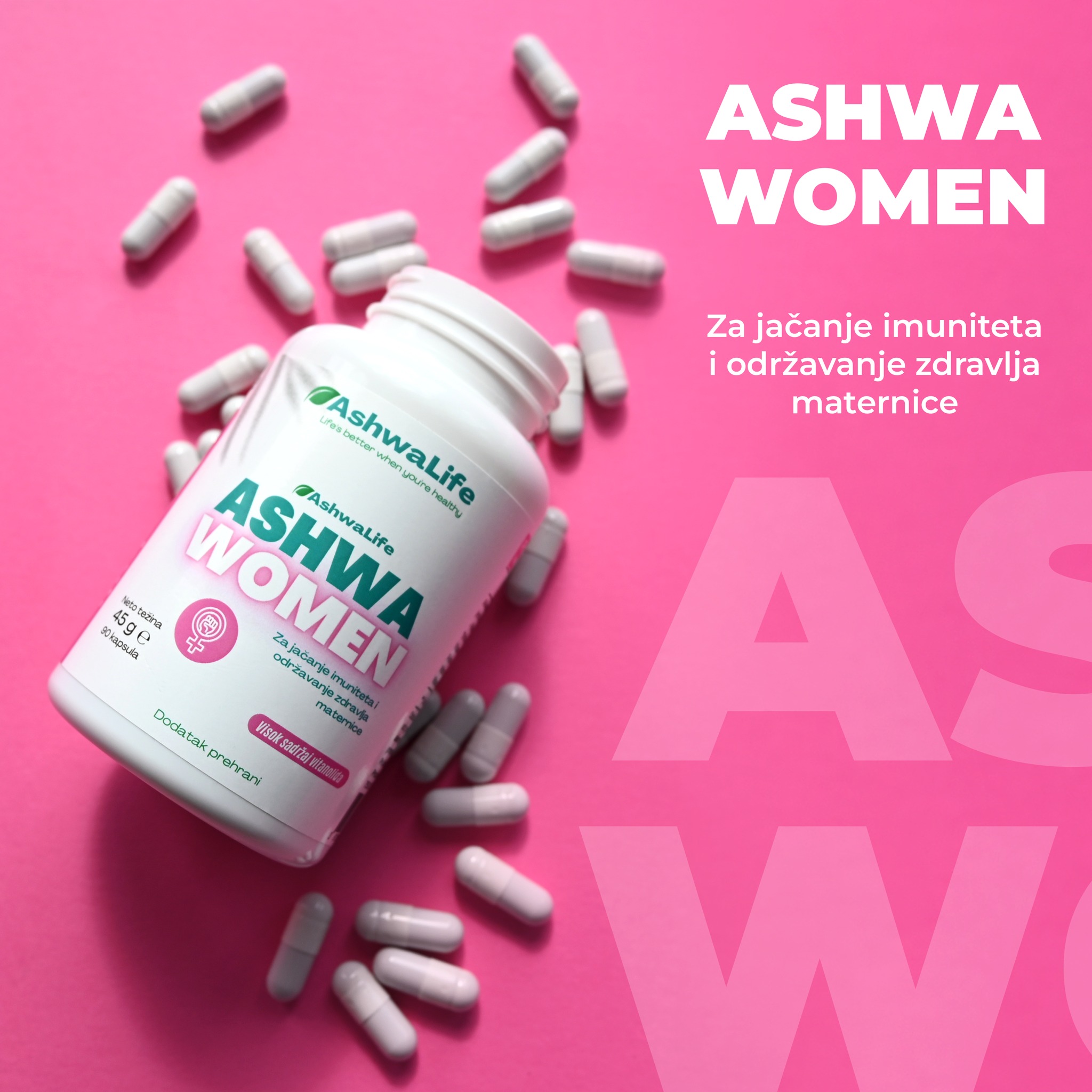 Ashwa Woman - Ašvaganda kapsule protiv mensturalnih bolova